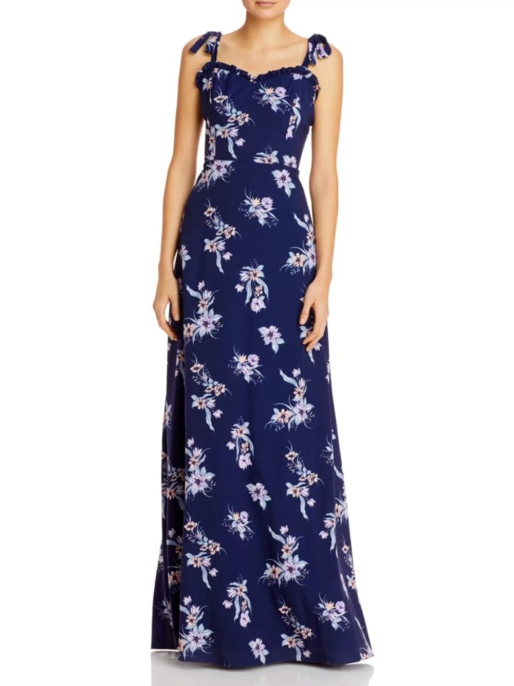 NWT Aidan Mattox Floral Print Tie-Strap Dress - Size 8